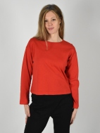 Long Sleeve Crop Crew Shirt by PacifiCotton