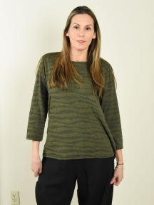 3/4 Slv Boatneck Top by Cut Loose