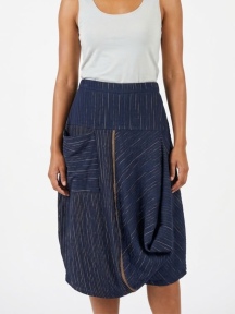 Asymmetric Panel Skirt by Ozai N Ku