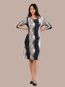 Go To Trapeze Dress 3/4 Sleeve by Sympli