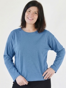 Long Sleeve Crop Crew Shirt by PacifiCotton