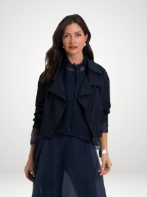 Nylon Triple Collar Jacket by Planet by Lauren G