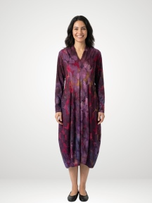 Poly-Knit V Neck Dress by Alembika