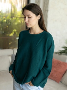 Sara Easy Rib Crew by Echo Verde