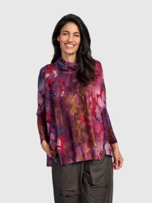 Watercolor Cowl Neck Tunic by Alembika