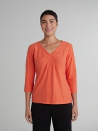 3/4 Slv Tuck Front Tee by Cut Loose