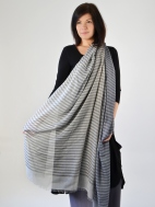 Gray Stripe Scarf by Sciale