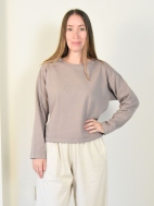 Long Sleeve Crop Crew Shirt by PacifiCotton