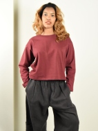 Long Sleeve Crop Crew Shirt by PacifiCotton