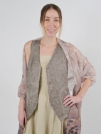 Mocha Linen Vest by Inizio