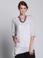 Ona Angled Side Pocket Top Burnout by Chalet et ceci