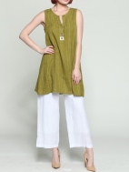 Plain Pants With Side Slit by Chalet et ceci