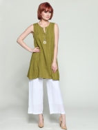 Plain Pants With Side Slit by Chalet et ceci