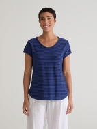 Raw Edge V-Neck Top by Cut Loose