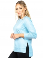 The Side Slit Long Sleeve Boxy Top by A'nue Miami