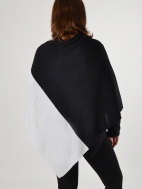 Two Tone Poncho by Kinross Cashmere