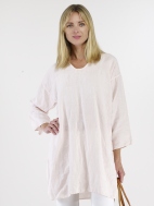 V-Neck 3/4 Sleeve Linen Gauze Tunic by Luna Luz