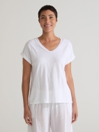 V-Neck Cap Tee by Cut Loose