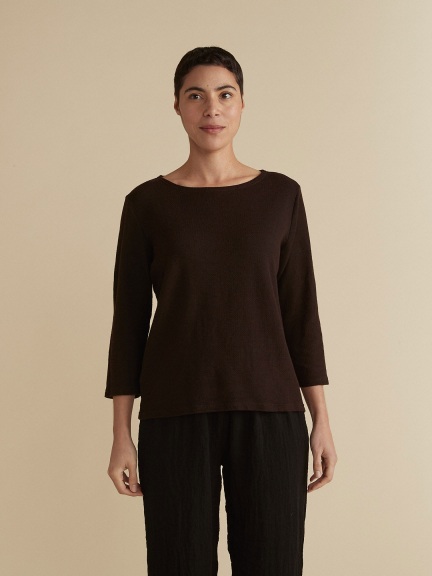 3/4 Sleeve Boatneck Top by Cut Loose