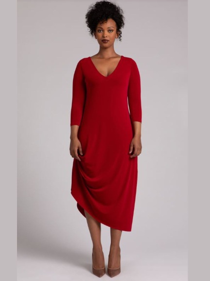 3/4 Sleeve Drama Dress by Sympli