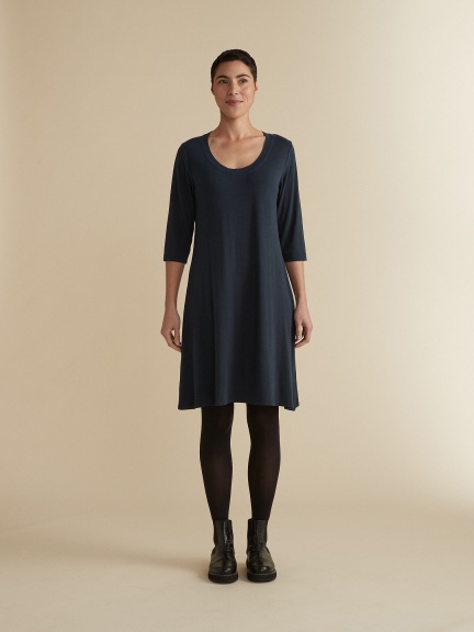 3/4 Slv Scoop Neck Dress by Cut Loose