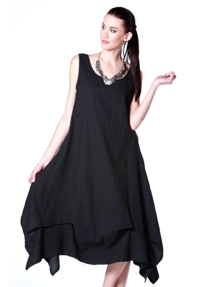 Aliyah Tucked Long Dress by Chalet et Ceci at Hello Boutique