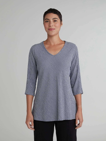 Bias V-Neck Top by Cut Loose