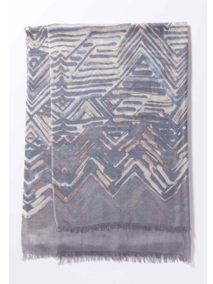 Boardwalk Print Scarf by Kinross Cashmere