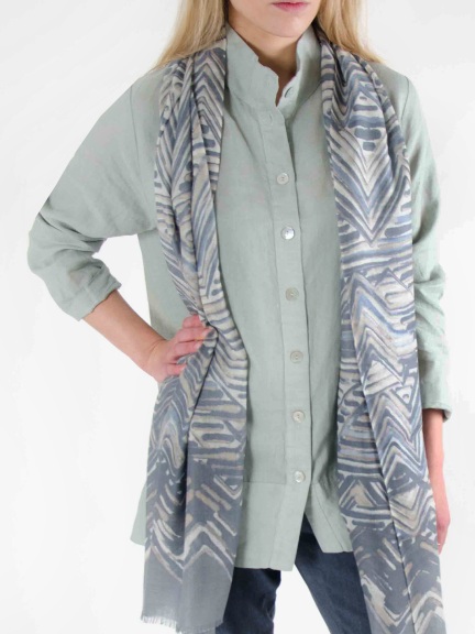 Boardwalk Print Scarf by Kinross Cashmere