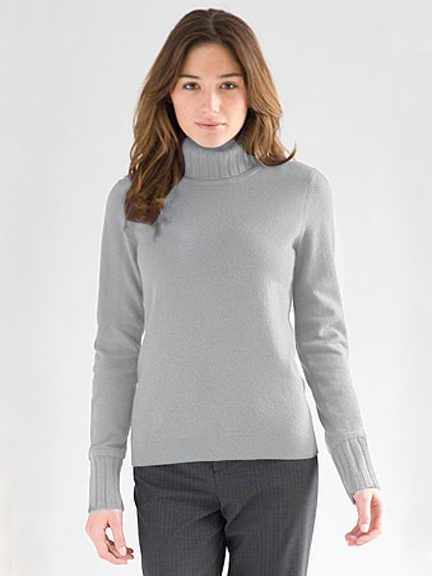 Classic Chunky Trim Turtleneck by Kinross Cashmere at Hello Boutique