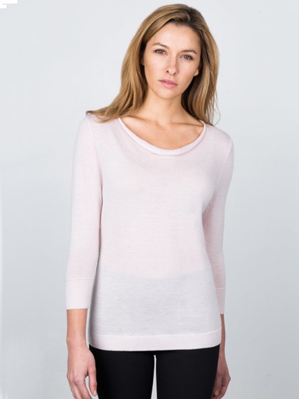 Drape Neck Sweater by Kinross Cashmere