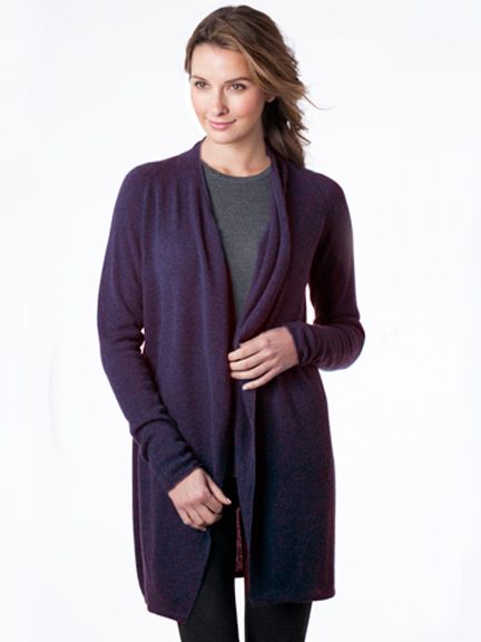 Drape Open Front Cardigan by Kinross Cashmere at Hello Boutique