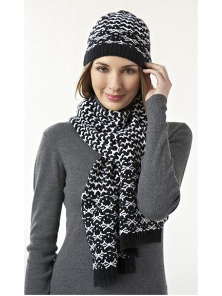 Jacquard Scarf by Kinross Cashmere