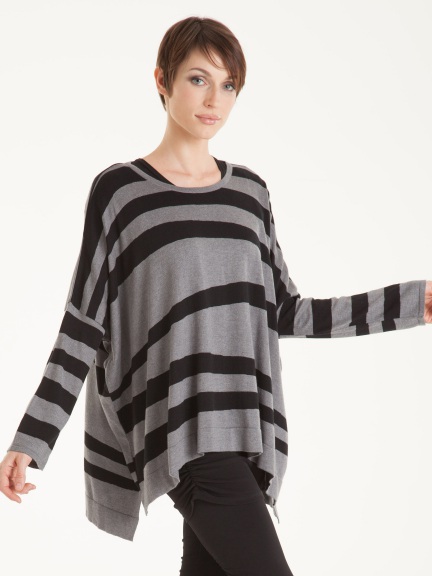 Jagged Stripe Sweater by Planet at Hello Boutique