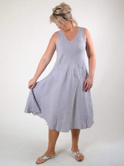 linen pocket dress