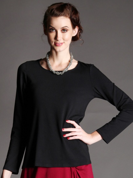Long Sleeve Basic Top by Chalet et ceci at Hello Boutique