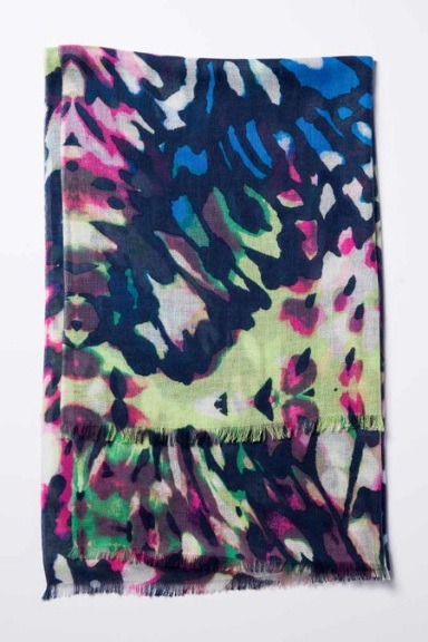 Mariposa Print Scarf by Kinross Cashmere