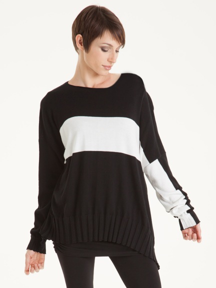 Mod Stripe Sweater by Planet at Hello Boutique