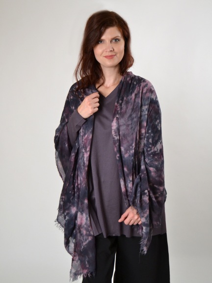 Plum Tie Dye Scarf by Annie Turbin at Hello Boutique