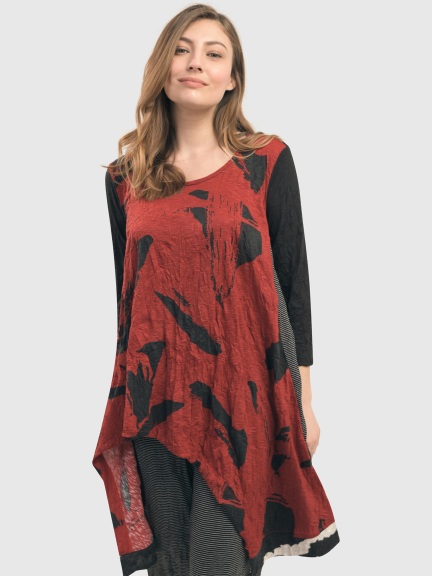 Hi-Lo Crinkle Tunic by Alembika at Hello Boutique