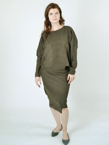 Seaweed Pencil Skirt by Banana Blue