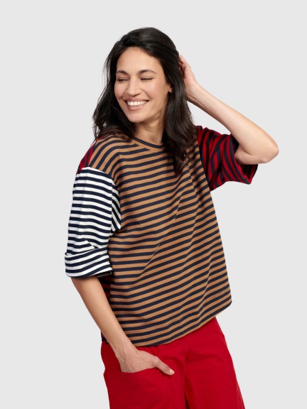 Short Sleeve Stripe Tee by Alembika