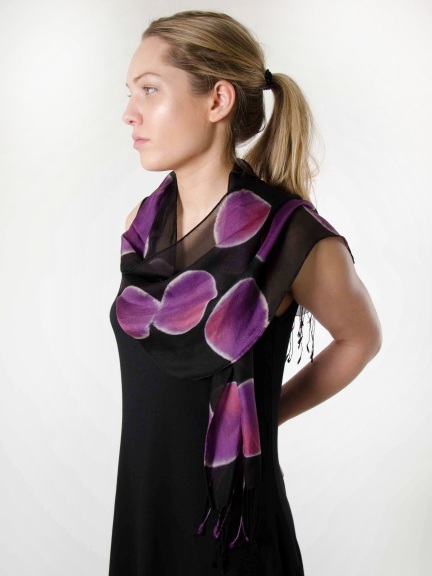 Silk Mesh Bubbles Scarf by Donyale