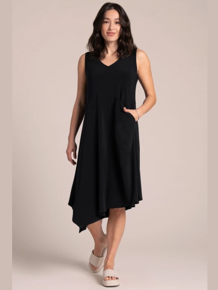 Sleeveless Slant Pocket Dress by Sympli