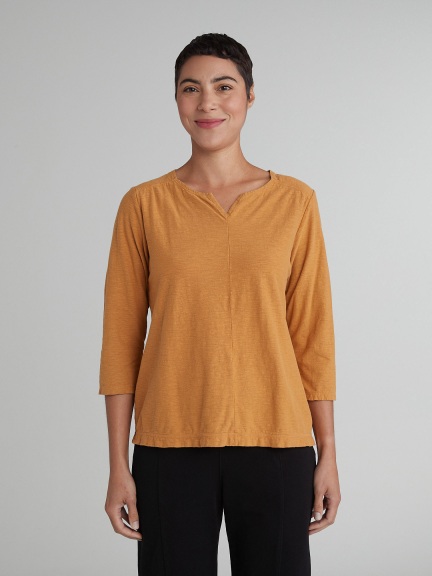 Split Neck Top by Cut Loose