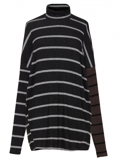 striped turtleneck tunic