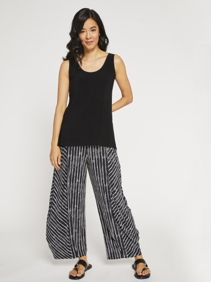 Jersey Vertical Stripe Lantern Pant