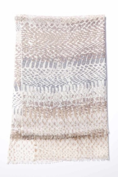 Surfsong Print Scarf by Kinross Cashmere