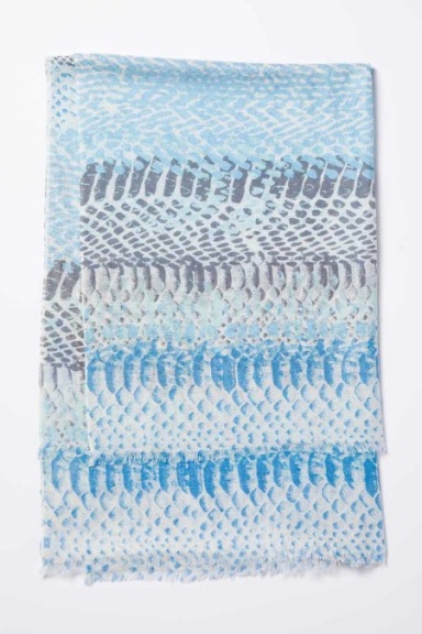 Surfsong Print Scarf by Kinross Cashmere