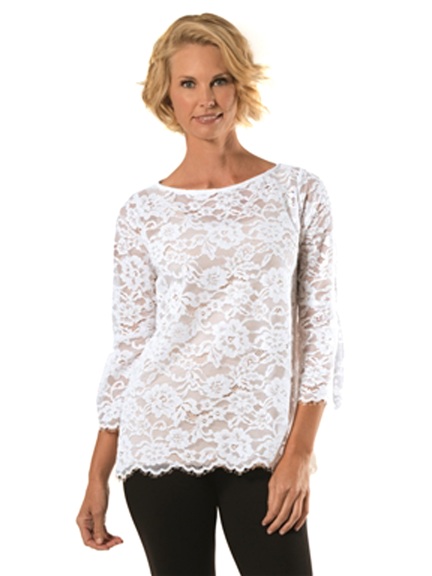 Bell Sleeve Lace Top by A'nue Miami at Hello Boutique